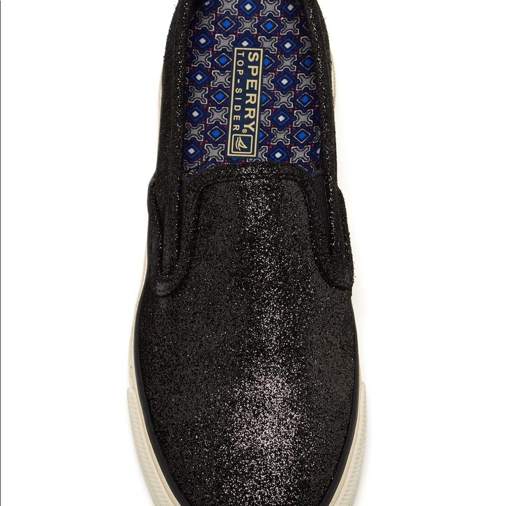 Sperry black metallic shoes